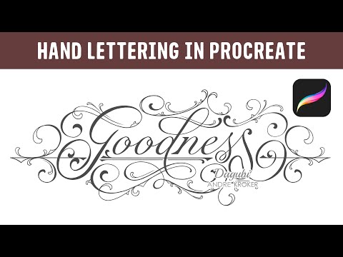 Hand Lettering in Procreate - Design Process in  Flourish Fancy Calligraphy Letters