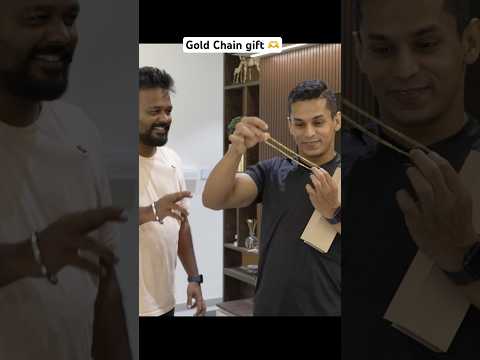 Gold Chain gift for Thambi 🫶👫 #HussainManimegalai #birthday #shorts #trending
