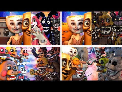 Top 5 ITALIAN BRAINROT vs FNAF Fight Animations (FNAF SFM)