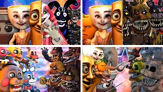 Top 5 ITALIAN BRAINROT vs FNAF Fight Animations (FNAF SFM)
