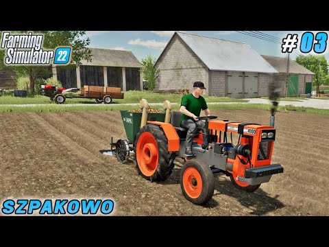 Upgrading Farm: Planting Potatoes with a New Mini Tractor! | Szpakowo Farm | FS 22 | Timelapse #03