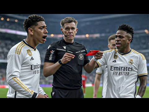 Vini Jr FURIOUS! Bellingham RED CARD in Madrid REF SCANDAL!