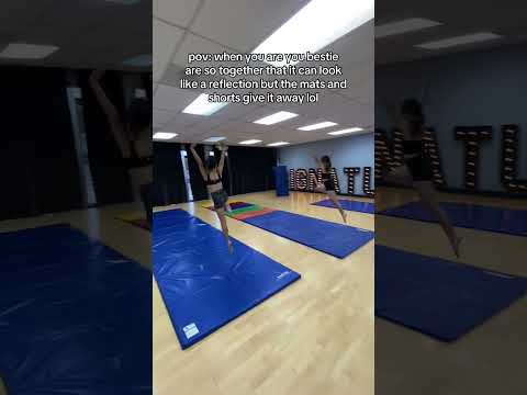 These 2 are always in sync! Lol #acrobatics #acro #dancers #dancemoms #dance #dancelife #dancestudio