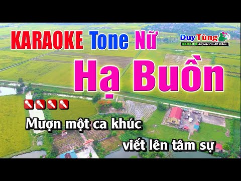 Karaoke || Hạ Buồn – Tone Nữ || Nhạc Sống Duy Tùng