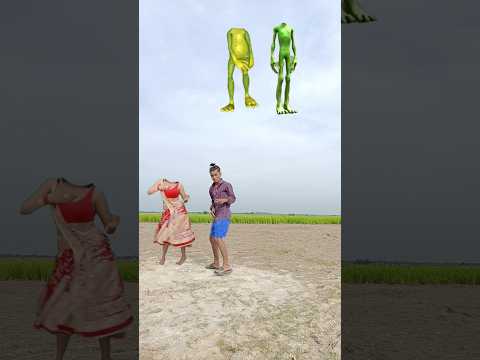 Dancing girl, frog, alien correct head matching game - magic video #viralvideo #ytshorts
