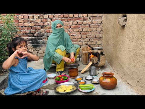 Quick and easy vegetable recipes village life traditional life Maa beti ka payer ❤️