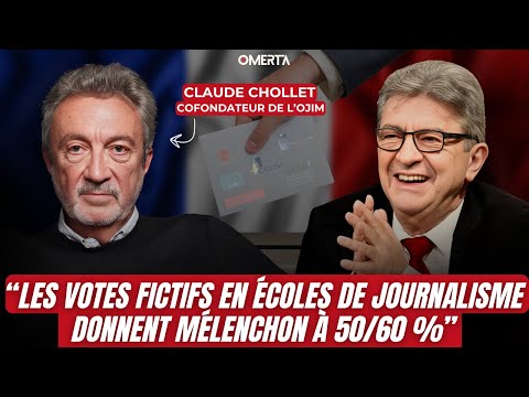 CLAUDE CHOLLET : "LES VOTES FICTIFS EN ÉCOLES DE JOURNALISME DONNENT MÉLENCHON À 50/60 %"