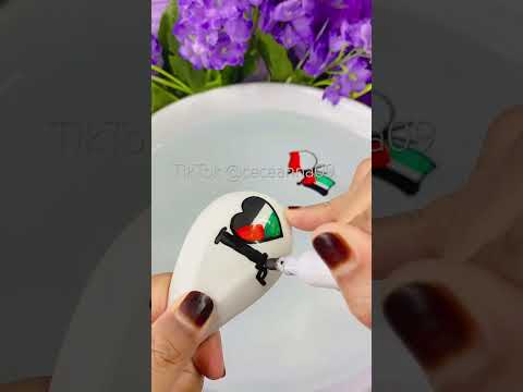 Tutorial Menggambar I LOVE PALESTINE Diatas Air #KontenViral #Spidol Ajaib #shorts #fyp