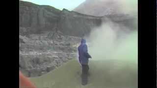 Bizarre sulphur volcanoes at Poás crater, Costa Rica