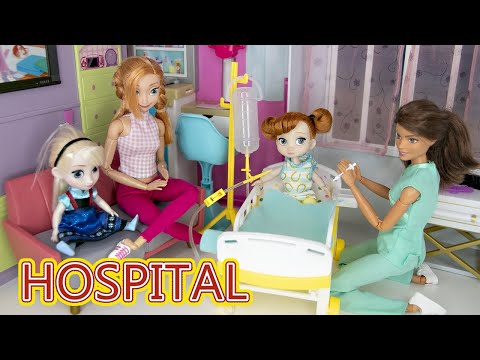 Doll Family Toddler Getting Well Routine At Hospital