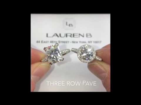 Comparison of Moissanite Three Row Rings