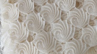İNCİLİ İSTRİDYE ETOL ŞALIN SAYI ve ÖLÇÜLERİ#örgüşal#knittigpattern