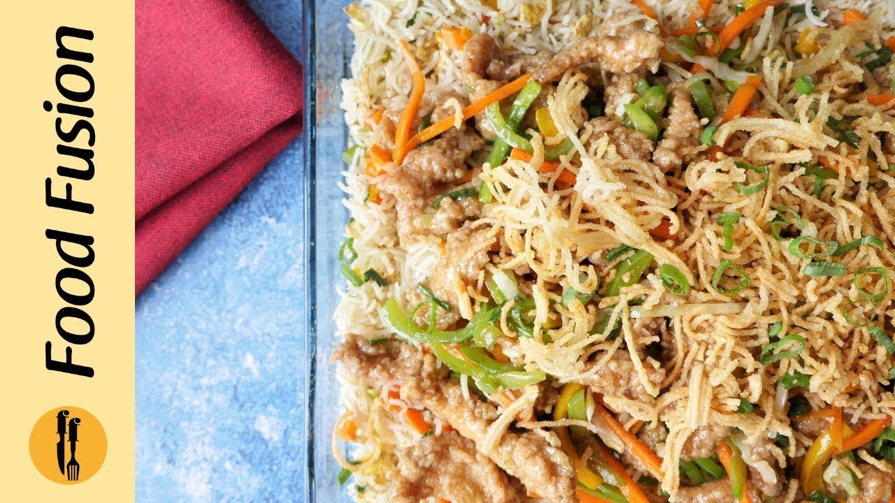 Crispy Chicken With Fried Rice Platter Recipe (Dawat Special Recipe)