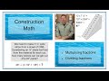 Applying Multiplication and Division of Fractions in Construction