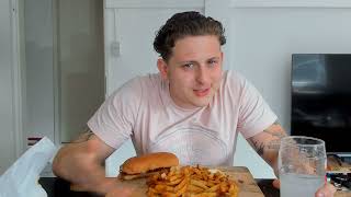 $30 five guys Mukbang ( i had to sell my house for this )