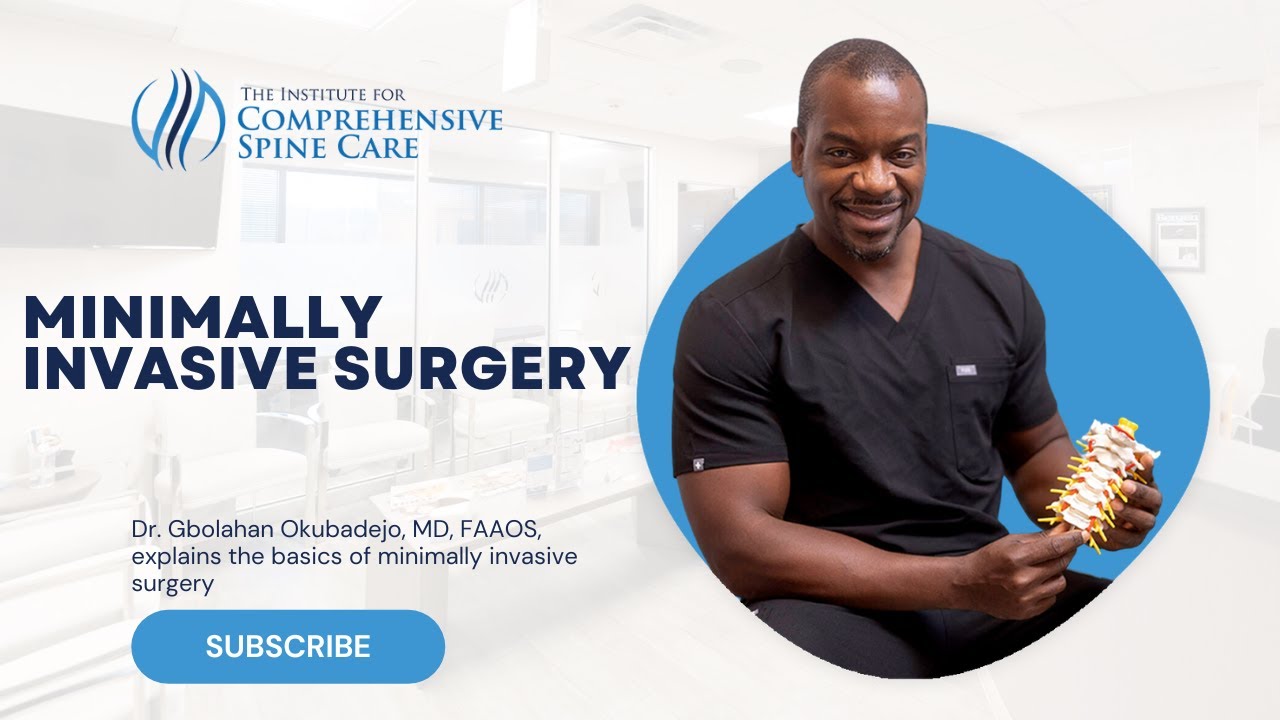 Doctor discussing minimally invasive spine surgery.