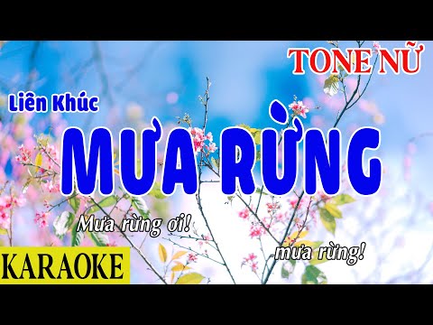 Liên Khúc Karaoke Trữ Tình Tone Nữ   Mưa Rừng, Mưa Đêm Tỉnh Nhỏ   Beat Chuẩn   YouTube