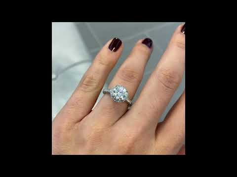 1.9 ct Round Moissanite Hidden Halo™ Engagement Ring