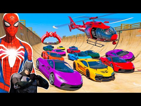 Homem Aranha e Herois no Desafio das RAMPA Malucas ? | GTA 5 Gameplay