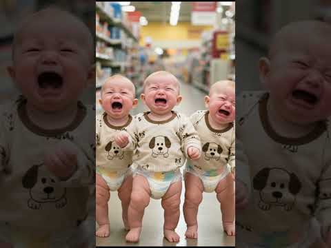 [part1]Triplet Babies’ Supermarket Mischief — A Lesson in Curiosity and Responsibility