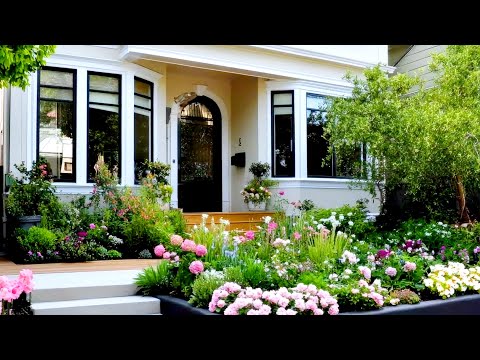 You want to design a modern house with a garden  Design a landscape for a simple, rustic