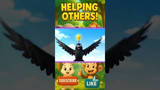 💛 A crow. A cat. A moment of kindness #Kindness #KidsShorts #AnimalStories