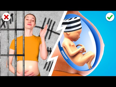 Pregnancy Hacks! FUNNY PREGNANCY SITUATIONS | Lucky Vs Unlucky Pregnant by Crafty Panda School