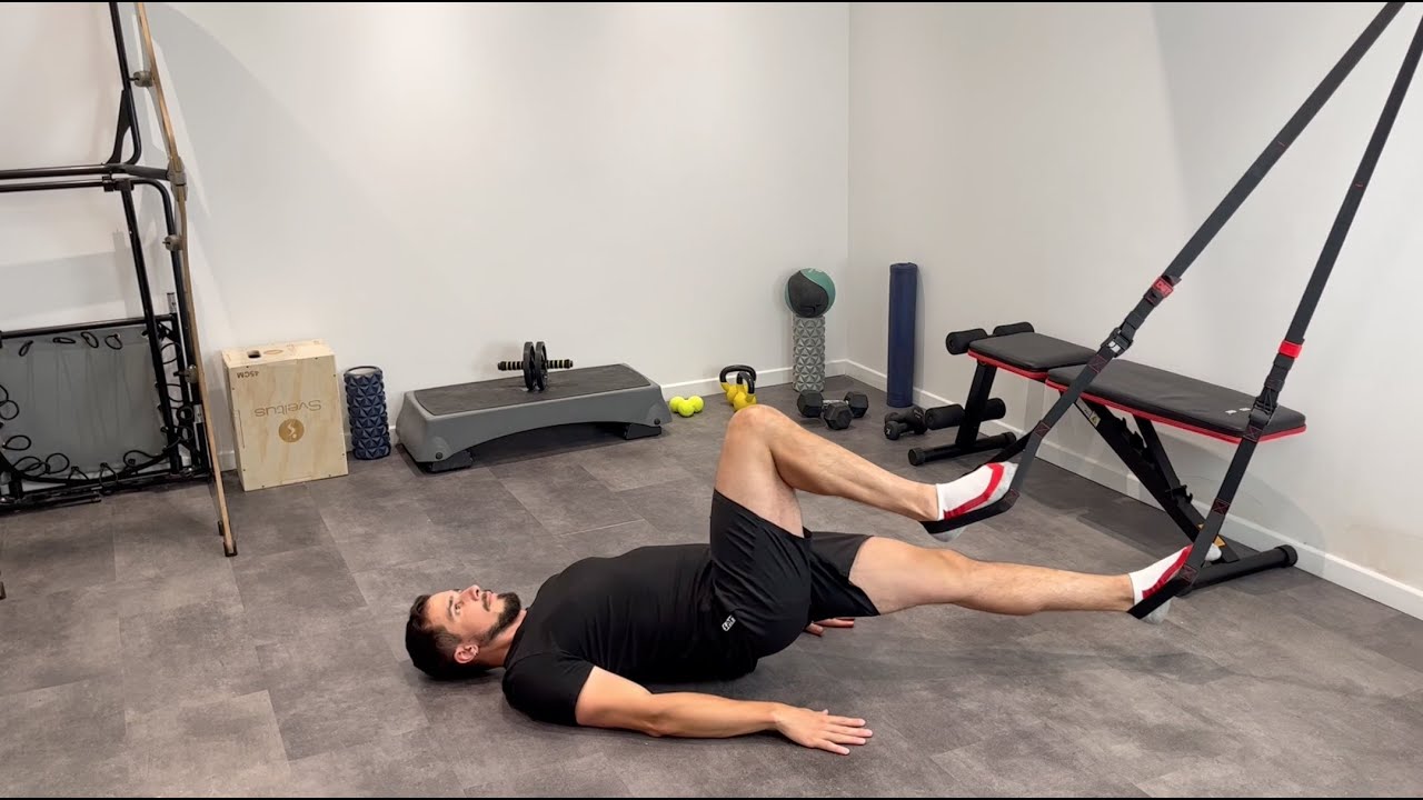TRX Alternating Single Leg Hamstring Curl