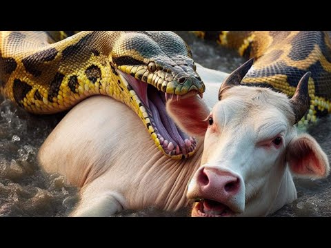 anaconda aur cow ki kahani video / गाय और एनाकोंडा की कहानी / anaconda attack cow 😔