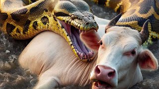 anaconda aur cow ki kahani video / गाय और एनाकोंडा की कहानी / anaconda attack cow 😔