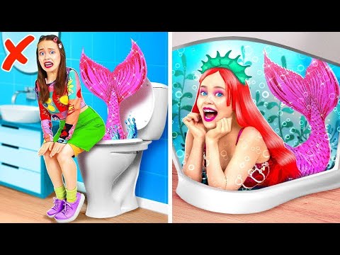 Transforme Seu Vaso Sanitário no Sonho de uma Sereia! 🧜‍♀️ DIY Taboa Arco-Íris e Truques 🌈🚽