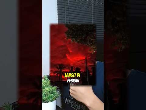 Fenomena Langit Merah di Pandeglang Banten #Shorts