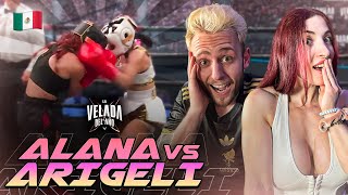 ESPAÑOLES REACCIONAN a ALANA vs ARIGELI en LA VELADA del AÑO V de Boxeo