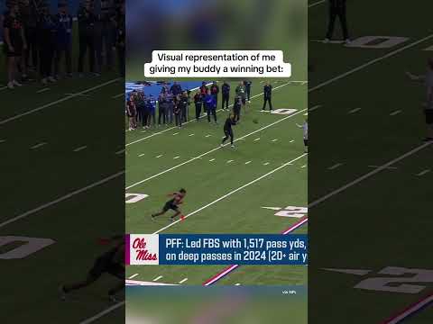 Jaxson Dart throwing 🎯 #jaxsondart #nflcombine #nflfans #nflfunny #nflmemes #bettingmemes