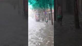 Mallorca: Nach Starkregen stehen Teile Palmas unter Wasser! #mallorca #viral #wetter #regen #fyp #fy
