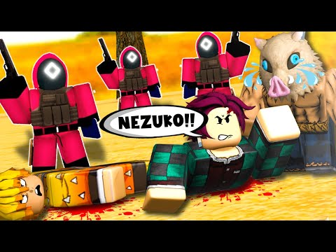 Demon Slayer Voice Actors Survive the Squid Game! (Demon Slayer Roblox)