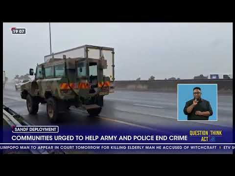 YouTube video thumbnail: Communities Urged to Help Army and Police end Crime