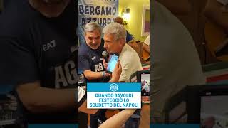 SAVOLDI canta 'O SURDATO 'NNAMURATO alla festa SCUDETTO del NAPOLI