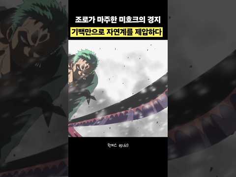 조로가 마주한 미호크의 경지: 기백만으로 자연계를 제압하다