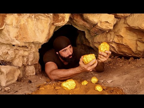 I Found a Gold Mine and Melted the Gold Using Primitive Methods.
