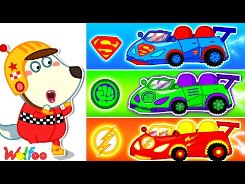 Kids story with superheroes car | Superhero's Story | Kids Cartoon 🌍 Wolfoo World