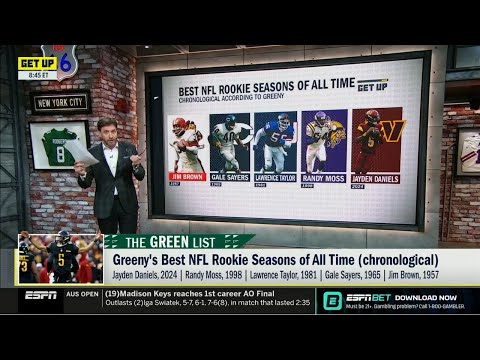 GET UP | Jayden Daniels is GOAT Rookie! - Greeny's Best NFL Rookie Season of All-time