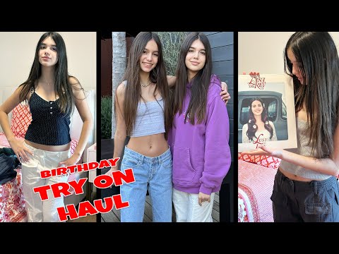 WHAT We GOT for OUR BiRTHDAYS & TRY On HAUL | Emily and Evelyn