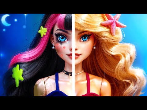 Из Дракулауры Monster High в Русалку! Барби против Дракулауры! Экстремальное преображение