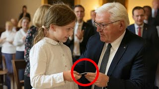 Die Zeichnung eines kleinen Mädchens füllt die Augen des Präsidenten!