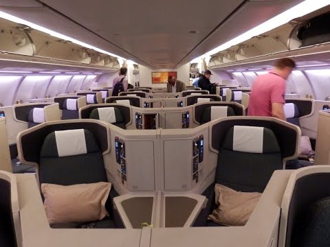 Cathay Pacific Airbus A330 business class Qatar to Hong Kong