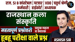 Rajasthan Art & culture Class For All Exam | Rajasthan Art& Culture प्रमुख महल व स्मारक Aashish sir