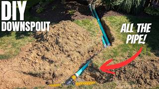 DIY Install Downspout Drainage |  Buried Gutter Drains | PVC, Corrugated, HDPE & SCD 40