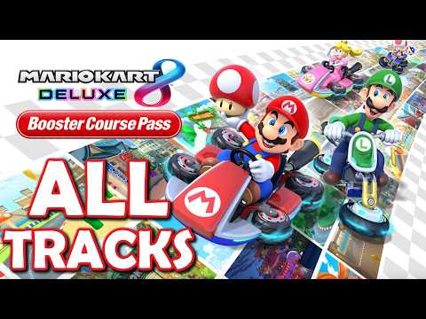 Mario Kart 8 Deluxe - ALL DLC TRACKS!! (Wave 1-6) [2-PLAYERS with 30-Second Head-Start!!]