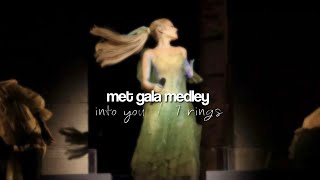 into you  /  7 rings  :   met gala performance  -  ariana grande  ( live studio concept )